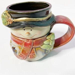Christmas Snowman Face with Scarf Coffee Tea Mug 16 oz Gibson
